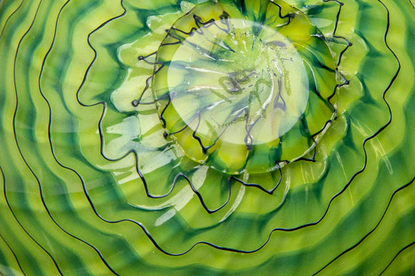 Dale Chihuly Green Persian Set Handblown Glass Contemporary Art