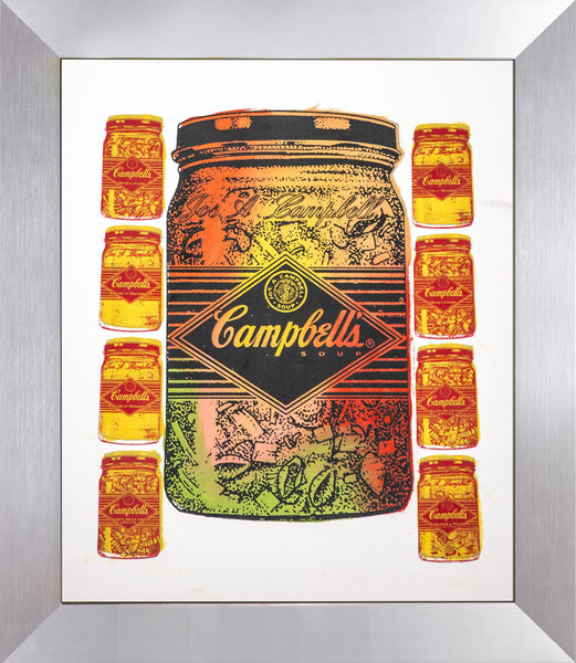 Steve Kaufman Campbells Soup Warhol Famous Assistant Pop Art Oil Painting