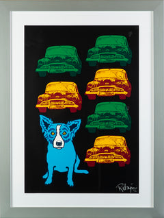 Rodrigue Blue Dog Junkyard Dog Signed Silkscreen Contemporary Art