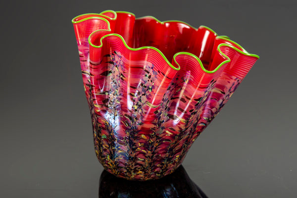 Large Ruby Macchia Sold Out Limited Portland Press Glass Sculpture