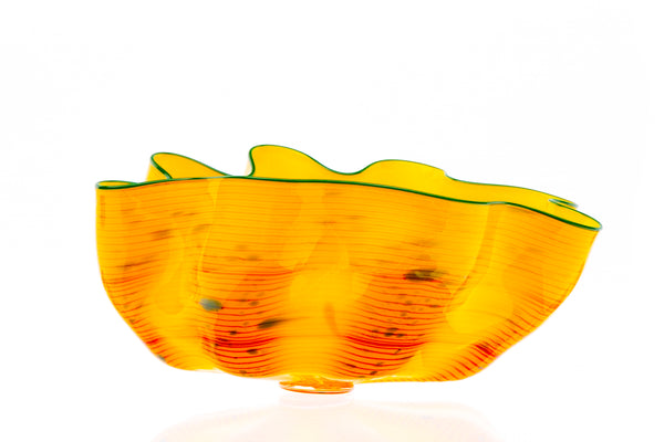 Dale Chihuly Desert Yellow Macchia Handblown Glass Signed Contemporary Art