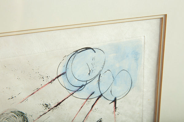 Nu, Cheval et la Mort Signed Authentic Hand Colored Etching Contemporary Art