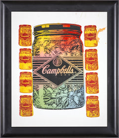 Steve Kaufman Campbells Soup Warhol Famous Assistant Pop Art Oil Painting