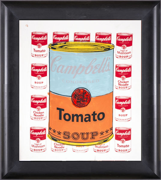 Campbells Tomato Soup Warhol Famous Assistant,  Pop Art Oil Painting