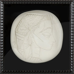 Ceramic Plate Profil de Jacqueline Edition of 1, Extremely Rare