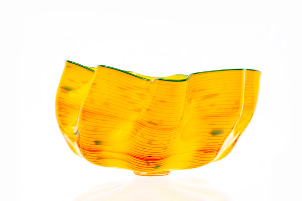 Dale Chihuly Desert Yellow Macchia Handblown Glass Signed Contemporary Art