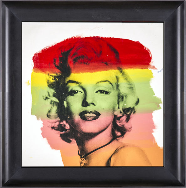 Steve Kaufman Marilyn Monroe Warhol Famous Assistant Oil Painting Canvas 26 x 27