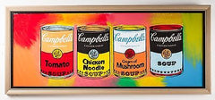 Campbell's Soup Quad Original Oil Painting, Pop Art Kitchen Pantry