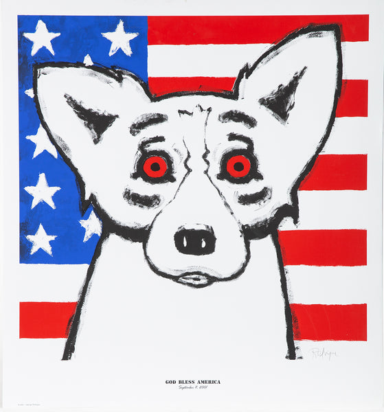 George Rodrigue God Bless America Sold Out Fundraising piece for 9/11 and Katrina