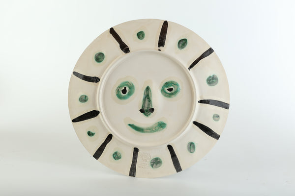 Pable Picasso Original Pablo Picasso Dual Sided Ceramic AR 349, 350 "Face with Spots" "Mat Face"