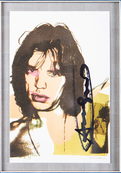 Andy Warhol Mick Jagger FS.II.141 Hand Signed Gallery Announcement Invitation