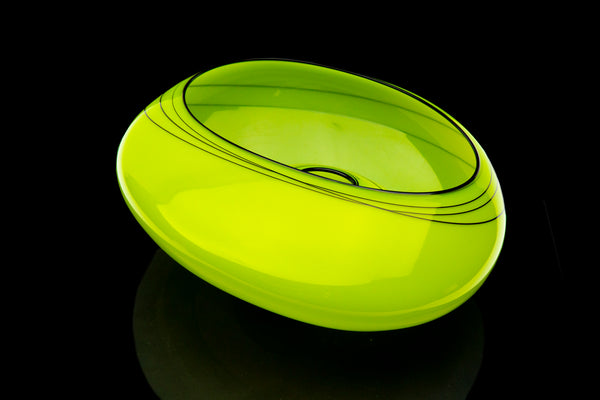 Dale Chihuly Vienna Green Basket Hand Blown Glass Sold Out Signed Edition
