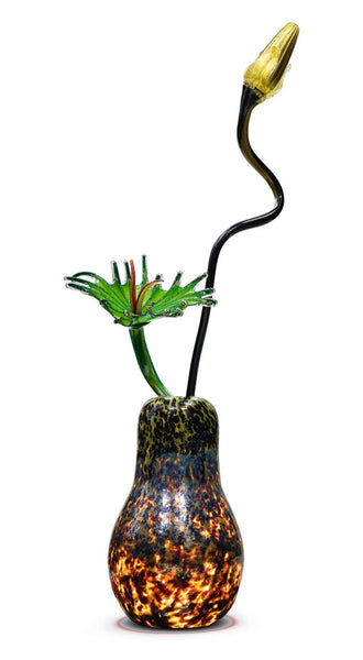 Massive Illuminated Commissioned Ikebana Hand Blown Glass Sculpture 71" four piece 100k+