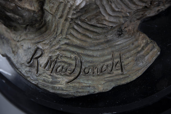 Richard MacDonald Large 1/2 life Trumpeter Draped Bronze Signed Limited Sculpture 41"