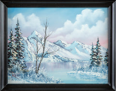 Original Mountain Scene Oil Painting with COA