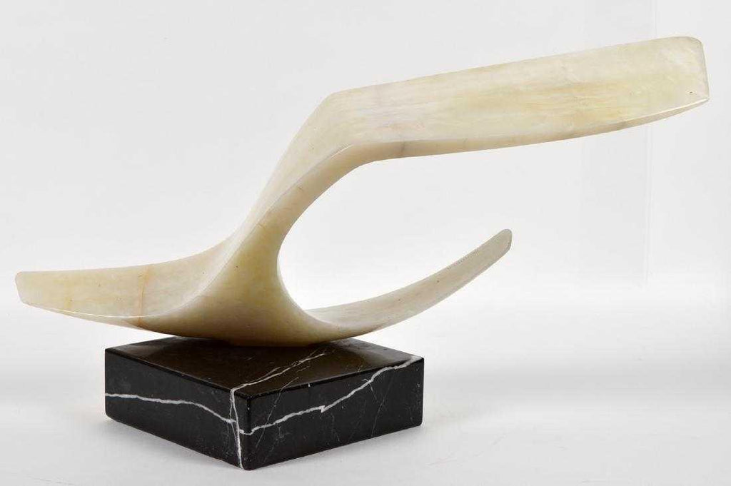 Leonardo Nierman - White Onyx Sculpture Contemporary Art Signed Large - for  sale
