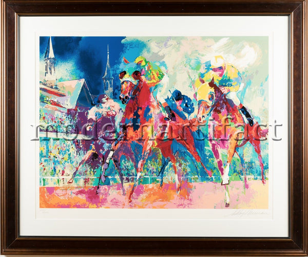 LeRoy Neiman Churchill Downs Horse Racing Limited Edition Painting Serigraph
