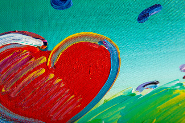 Original Acrylic on Canvas Painting Profile and Heart II, Contemporary Art