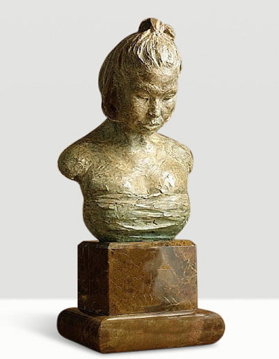 Richard MacDonald Asian Head Study Bronze Sculpture Signed Contemporary Art