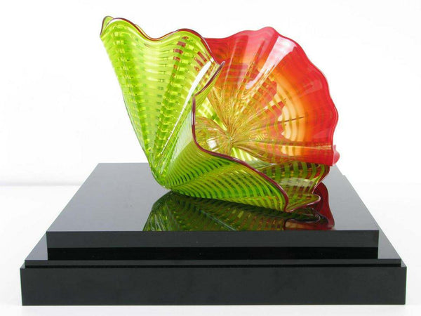 Dale Chihuly Signed Original Chartreuse Persian Handblown Contemporary Glass Art