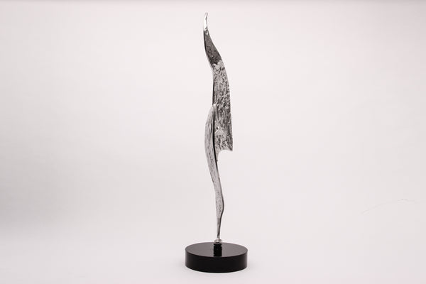 Leonardo Nierman Signed Stainless Steel Sculpture Contemporary Art