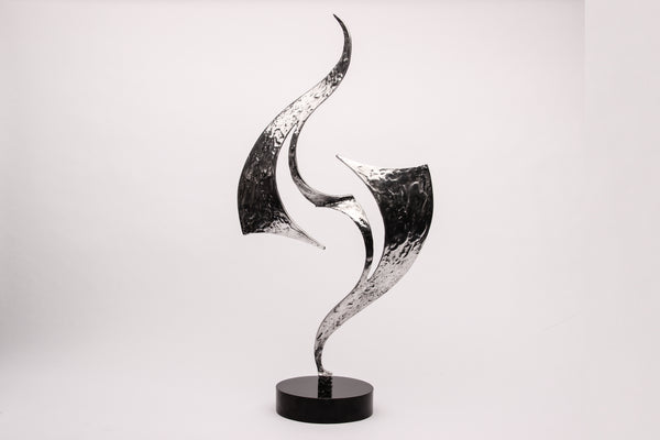 Leonardo Nierman Signed Stainless Steel Sculpture Contemporary Art