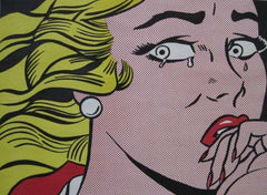 Roy Lichtenstein Crying Girl Color Offset Lithograph Contemporary Art