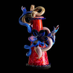 Dale Chihuly Ruby Venetian Vase Contemporary Glass Art