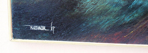 "Firebird" ..  Original Authentic Painting on Masonite 1967
