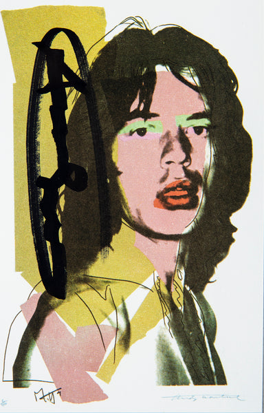Andy Warhol Mick Jagger FS.II.143 Hand Signed Gallery Announcement Invitation