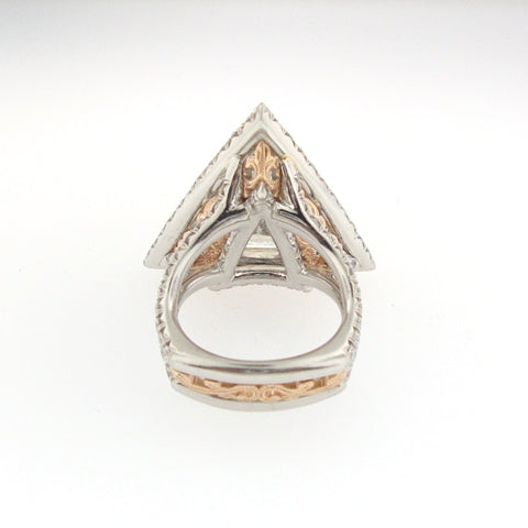 Diamond ring 11.36 carat egl usa certified center diamond 13.26 total weight Triangular Brilliant