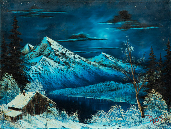 Winter Moon Signed Original Painting Contemporary Art