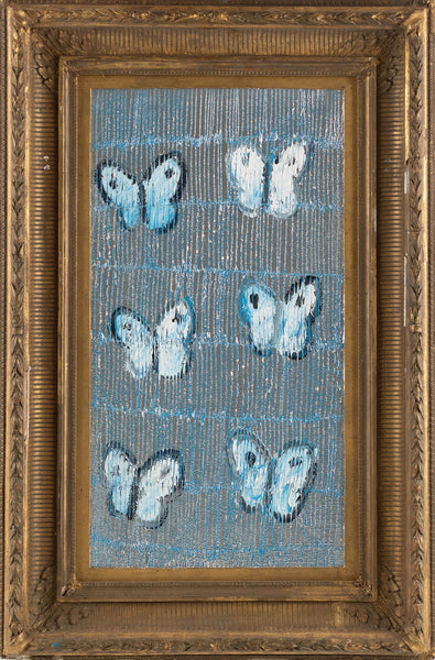 Original Blue Ascension Butterfly Painting Contemporary Art