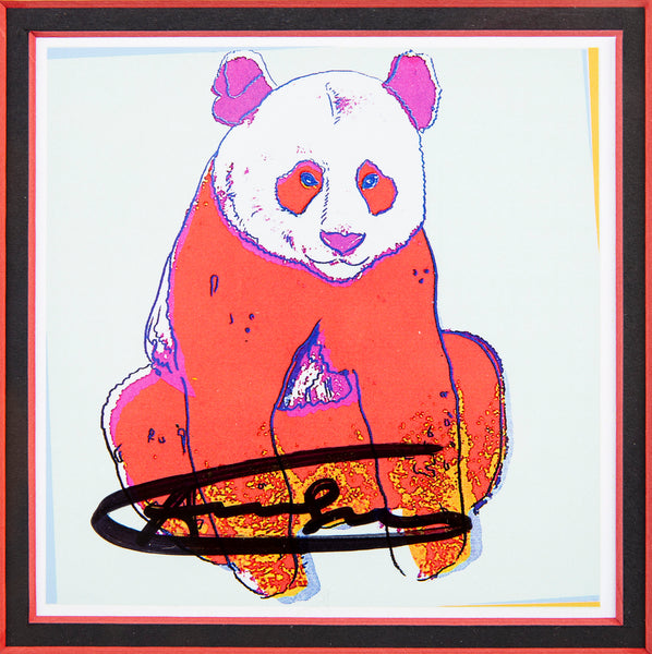 Andy Warhol Giant Panda Hand Signed Endangered Specie Gallery Announcement Invitation
