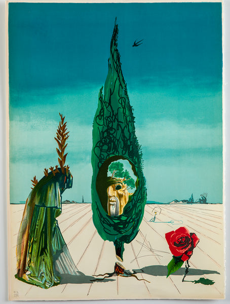 Enigma of The Rose (Death), Contemporary Art Surrealist Lithograph