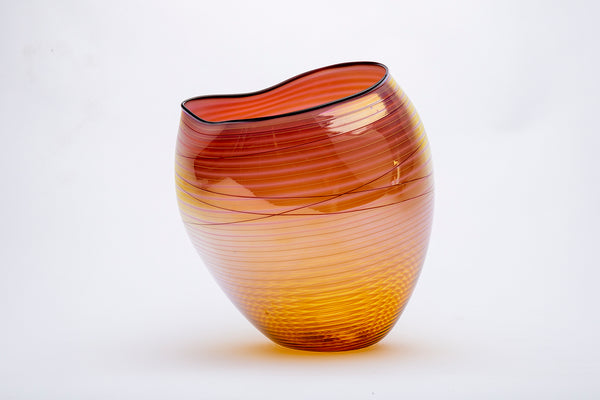 Coral Basket Original Glass Contemporary Art 7K appraisal