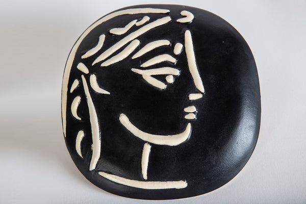 Pablo Picasso Ceramic Profil De Jacqueline 56 Ceramic Sculpture Art AR 385