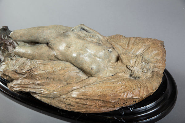 Reclining Nude large 100lb Bronze sculpture Signed Limited