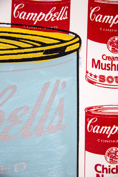 Campbells Tomato Soup Warhol Famous Assistant,  Pop Art Oil Painting
