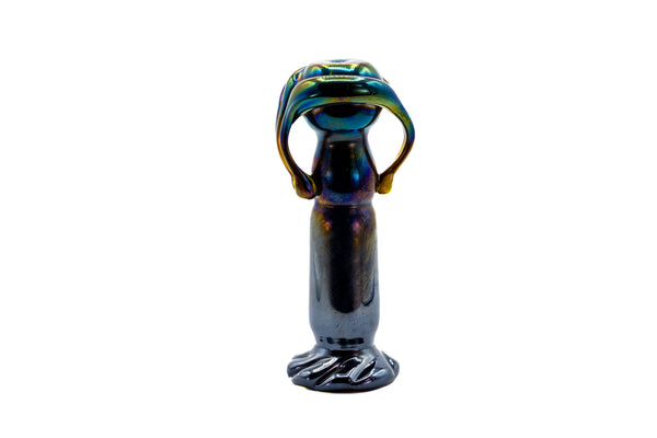 Dale Chihuly 1971 Signed Haystack Dark Iridescent Hand Blown Glass Vas ...