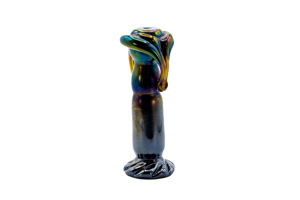 Dale Chihuly 1971 Signed Haystack Dark Iridescent Hand Blown Glass Vas ...