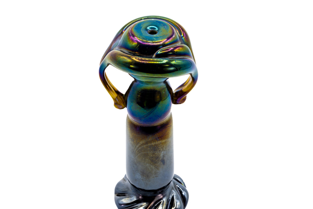 Dale Chihuly 1971 Signed Haystack Dark Iridescent Hand Blown Glass Vas ...