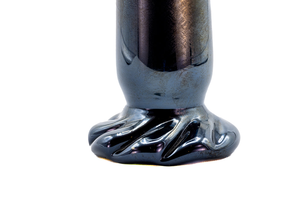 Dale Chihuly 1971 Signed Haystack Dark Iridescent Hand Blown Glass Vas ...