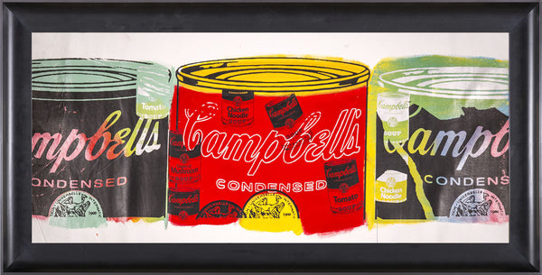 Steve Kaufman Campbells Soup Trio Warhol Famous Assistant Pop Art Painting