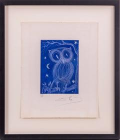 Salvador Dali Petite Chouette (Little Owl) Color Etching