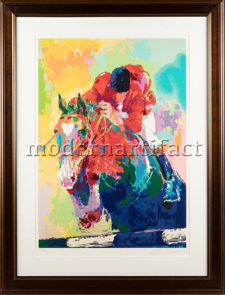 LeRoy Neiman Olympic Jumper Horse Racing Limited Edition Painting Serigraph