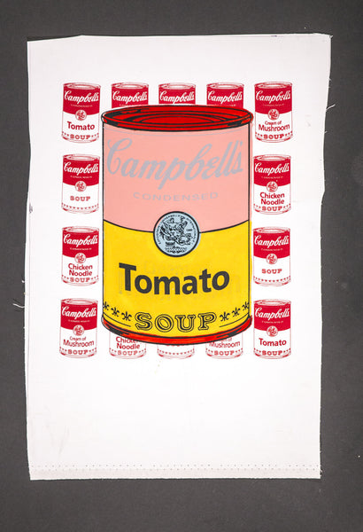 Steve Kaufman Campbell Tomato Soup Warhol Famous Assistant Pop Art Oil Painting