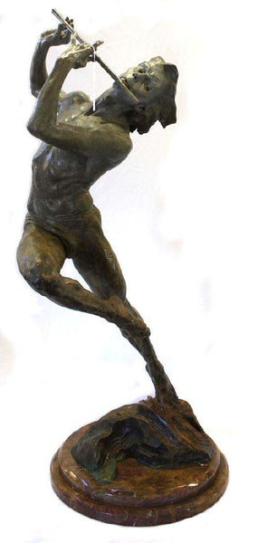 Richard MacDonald Flutist Half Life Bronze Sculpture Signed Contemporary Art