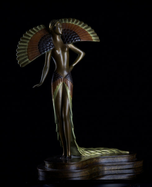 Erte Ibis Bronze Sculpture Art Deco Signed