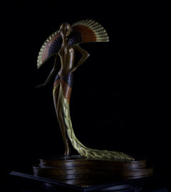Erte Ibis Bronze Sculpture Art Deco Signed